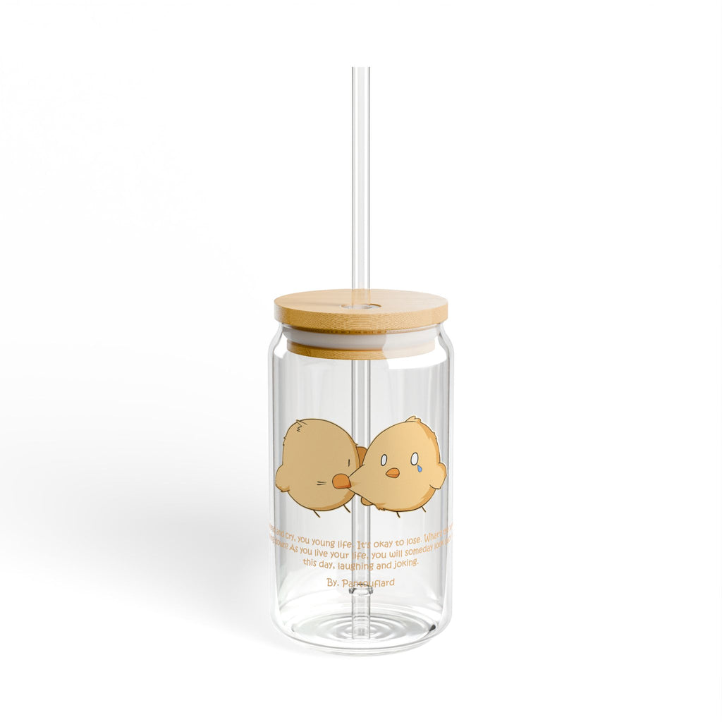 Clear Pantouflard Playful Biting Chicks Tempered Glass Sipper