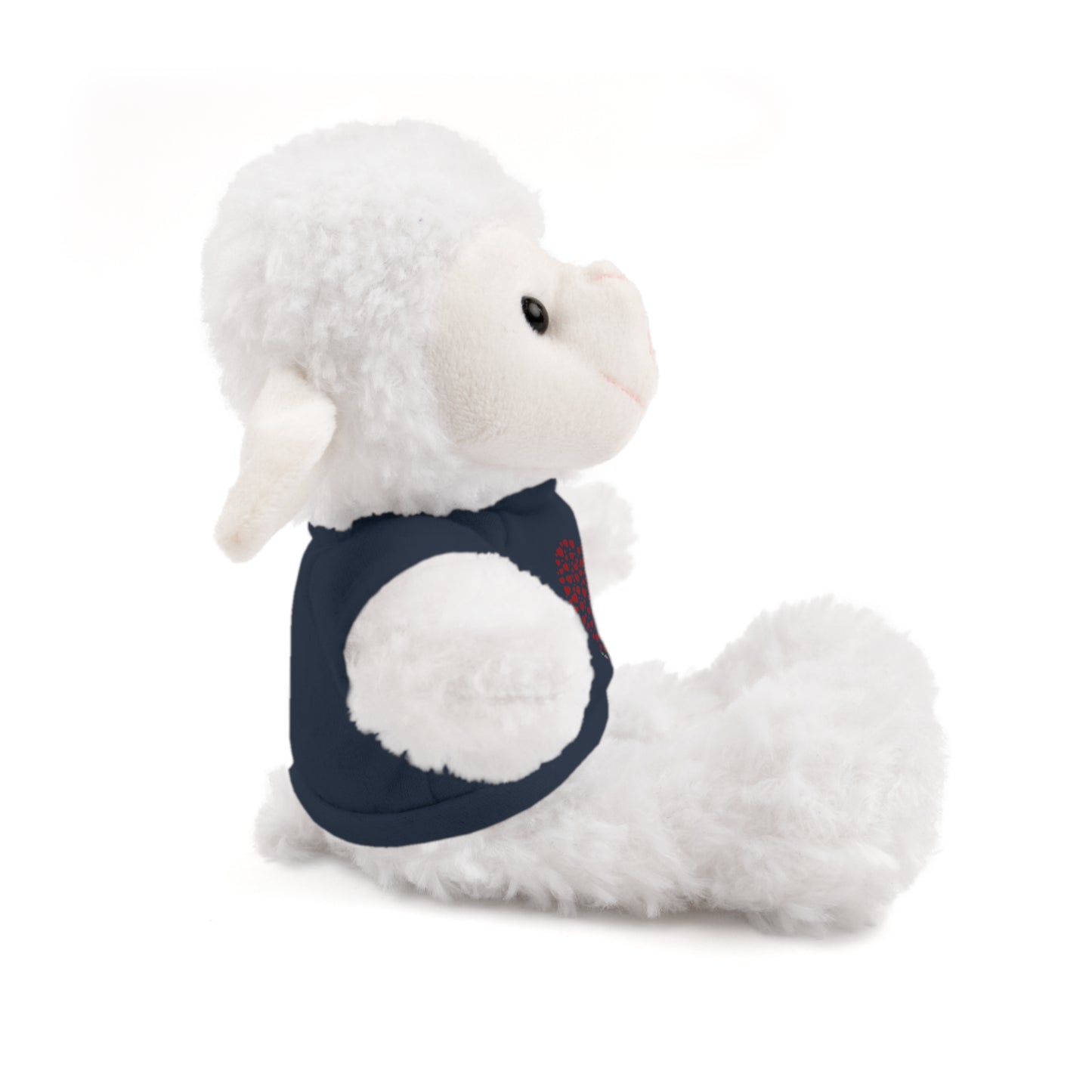 Personalized Stuffed Animal with Red Heart T-Shirt