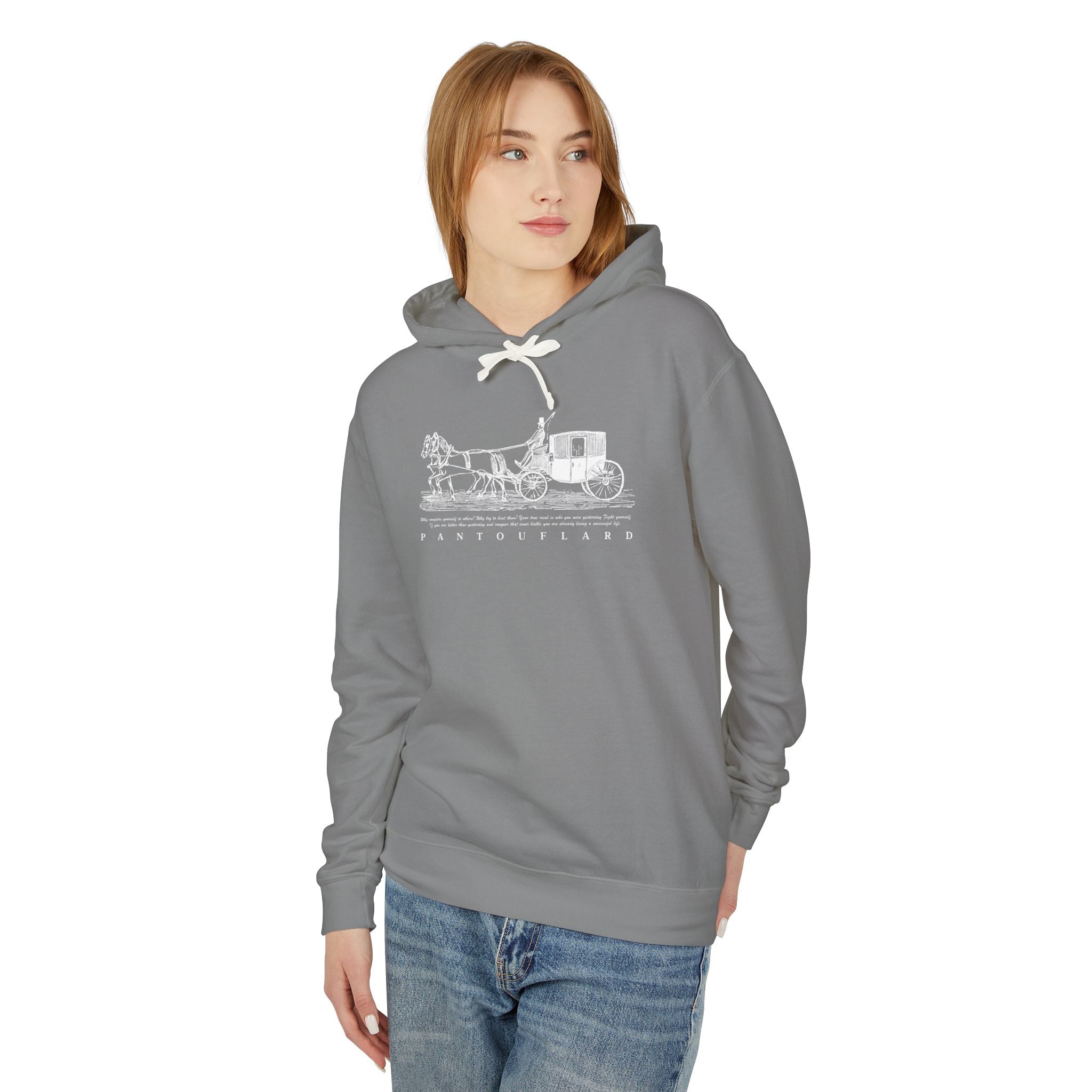Old Money Equestrian Heritage Hoodie - The Timeless Carriage II (Lightweight 100% Cotton)