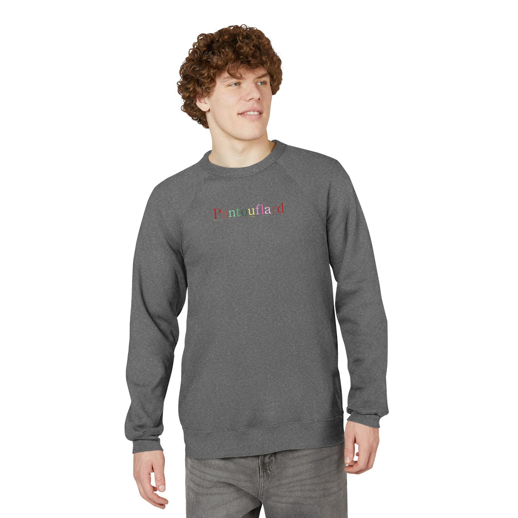 Unisex Old Money Aesthetic Raglan Sweatshirt - Colorful Logo (Premium Sponge Fleece)