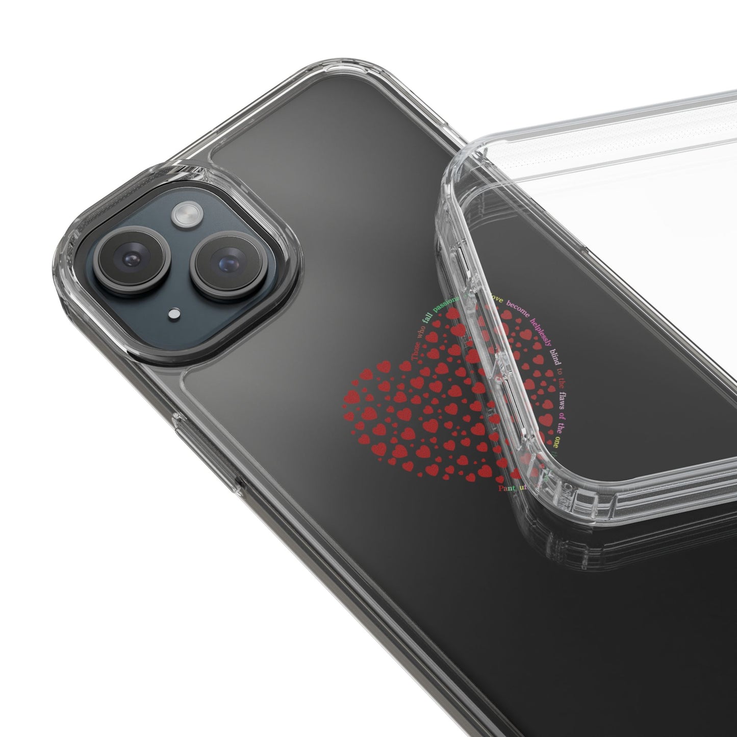 Red Heart Clear Phone Case
