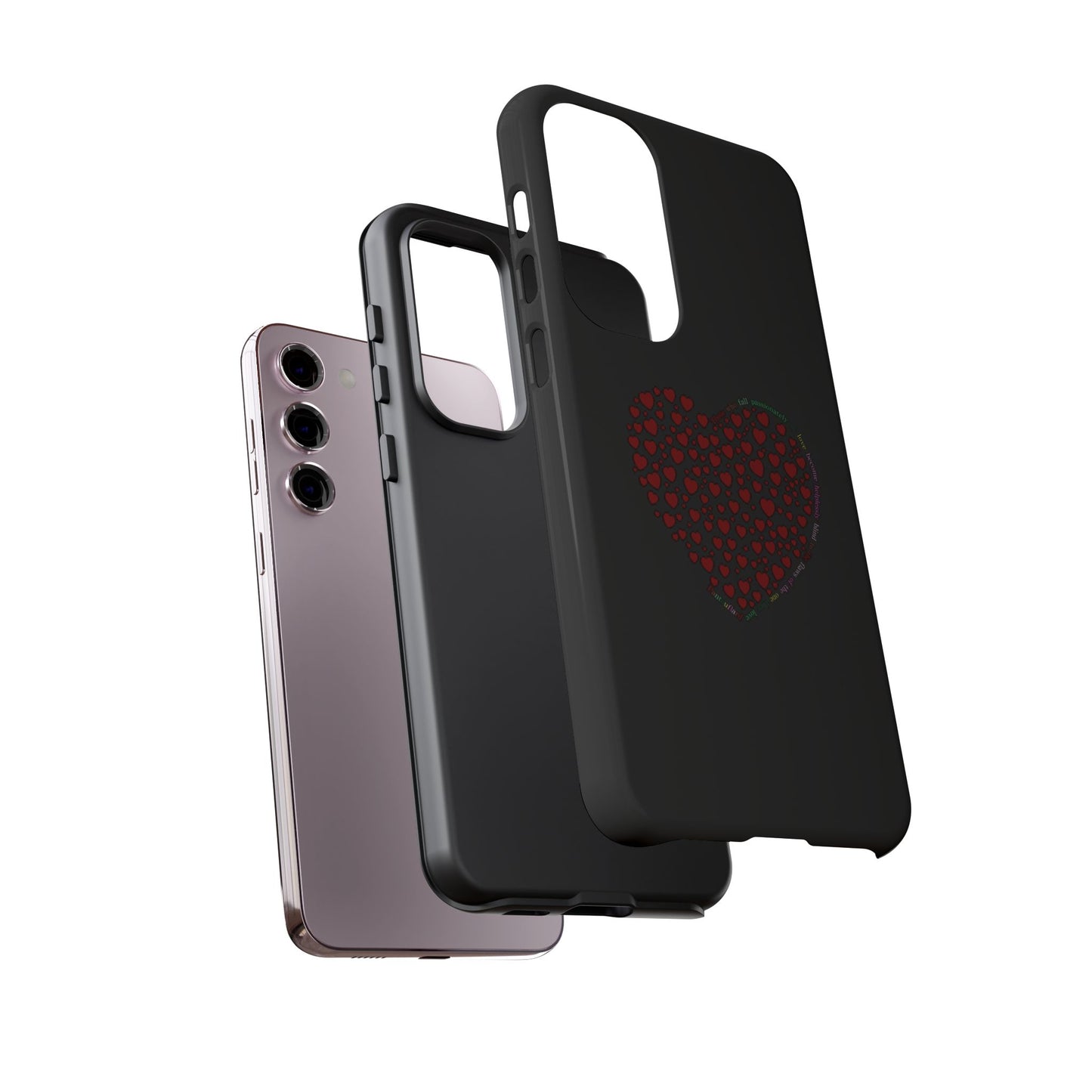 Fundas de corazón rojo para teléfonos iPhone, Galaxy, Google Pixel (54 tipos)