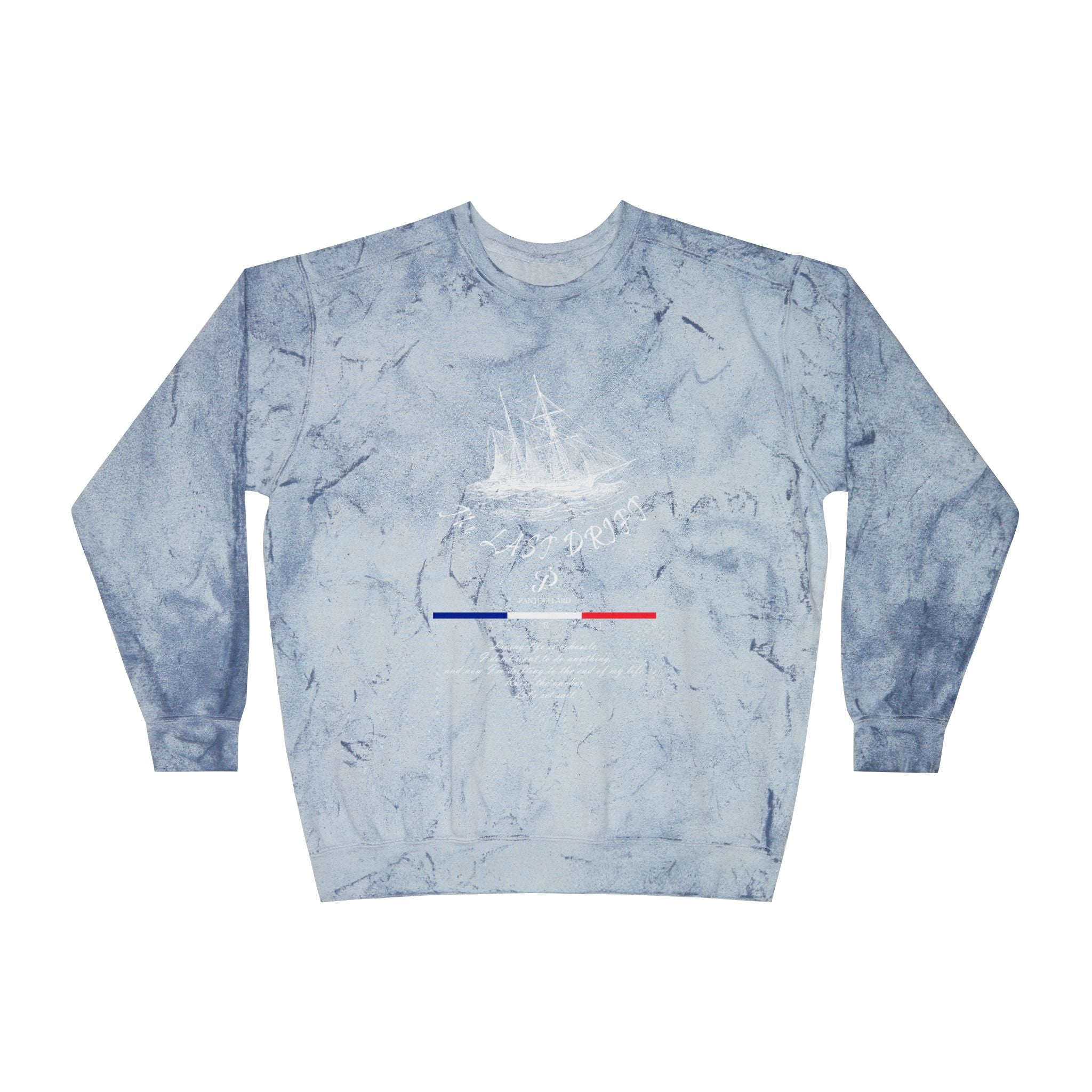 Old Money Nautical Grunge Crewneck - The Last Drift II (Comfort Colors Mineral Wash)