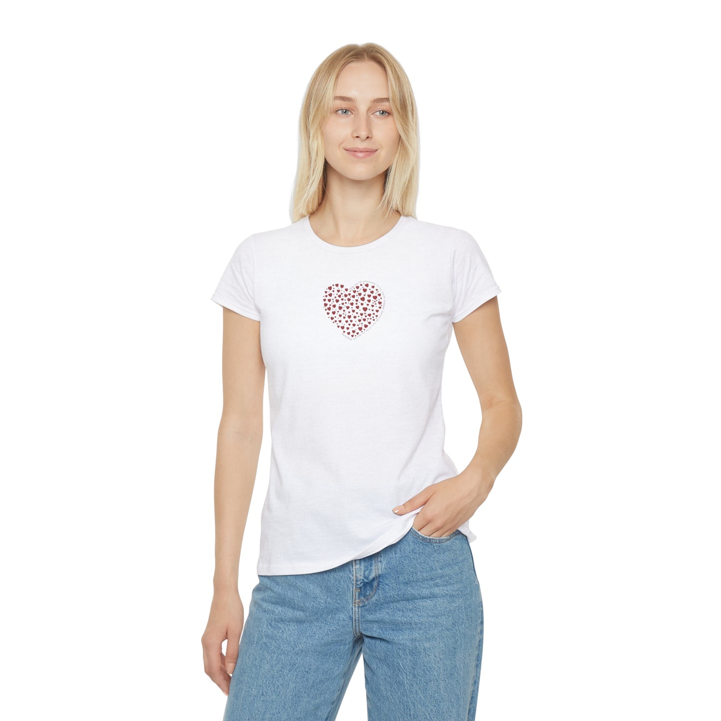 Slim fit Women's T-Shirt (Red Heart)