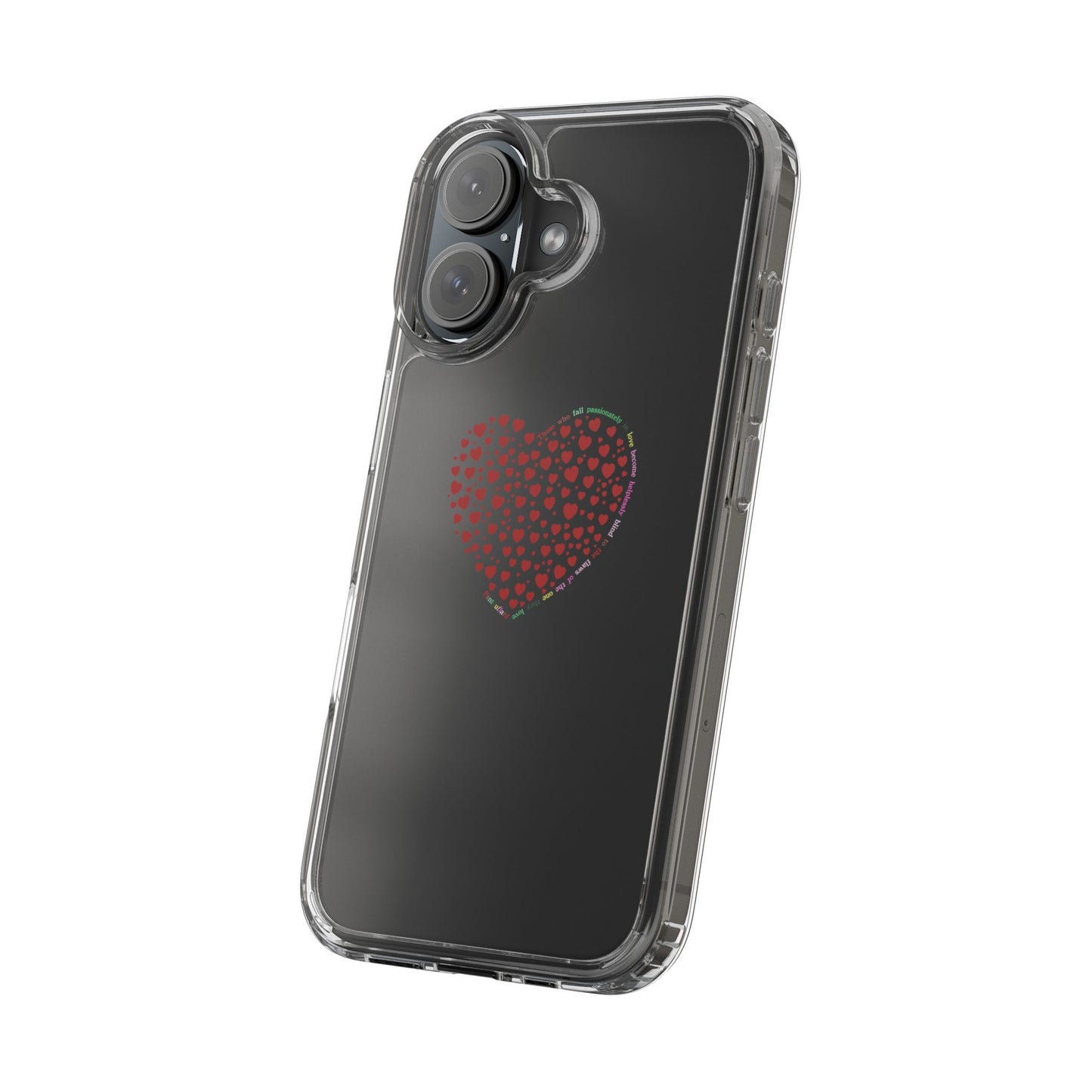 Red Heart Clear Phone Case