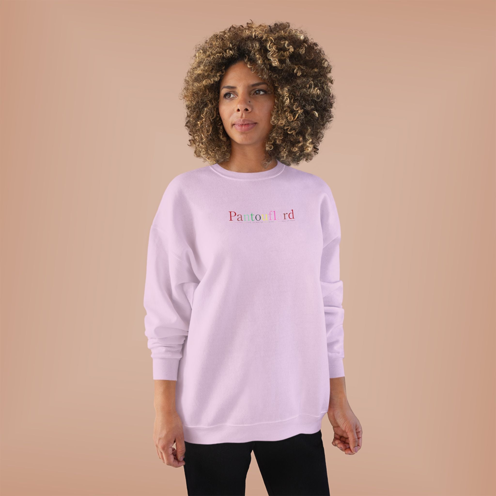 Sustainable Typography Crewneck - Hanes EcoSmart Fleece Sweatshirt