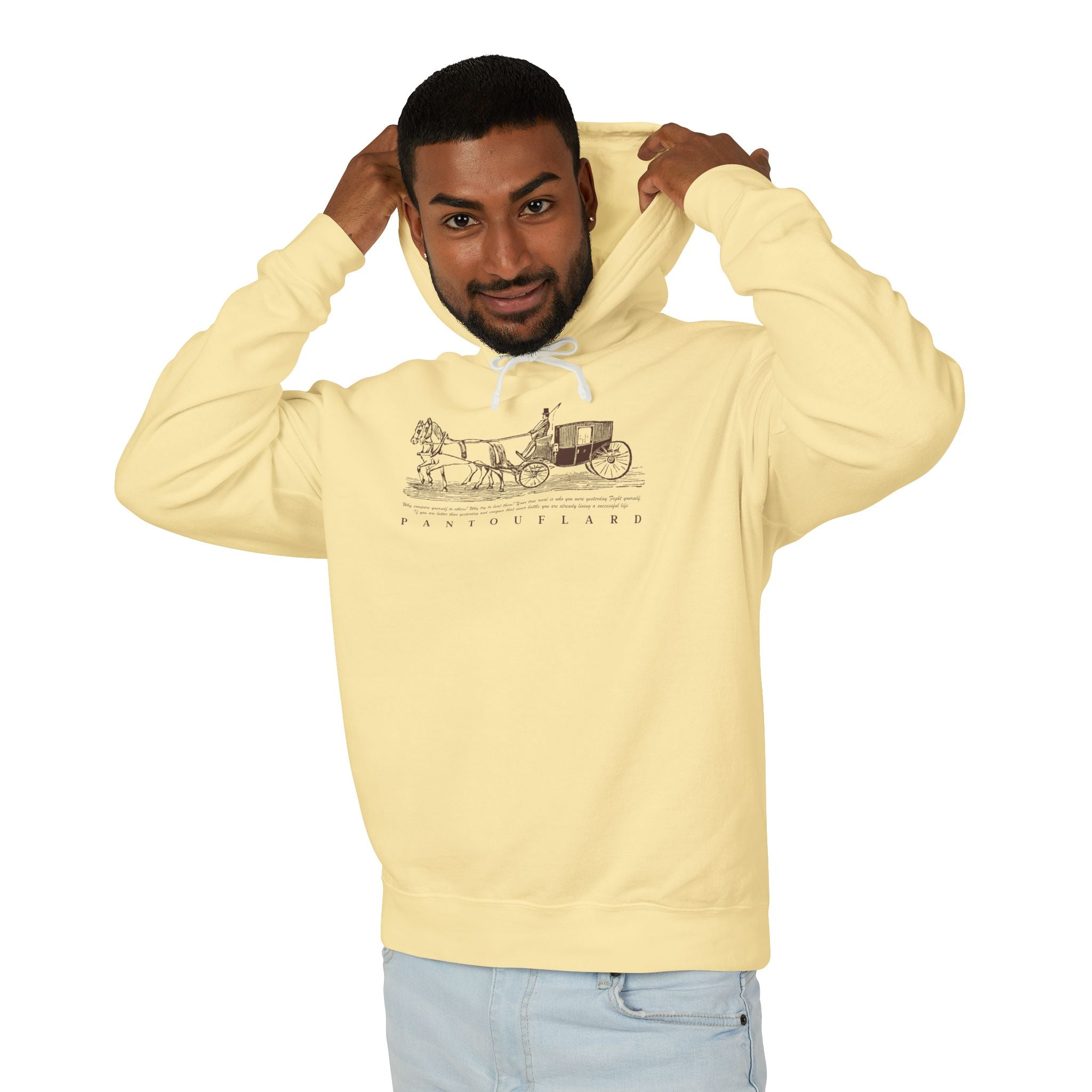 Old Money Equestrian Heritage Hoodie - The Timeless Carriage I (Lightweight 100% Cotton)