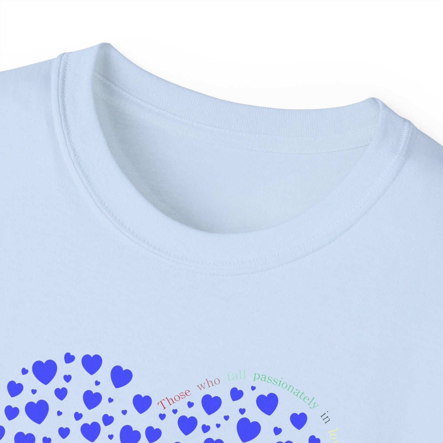 Blue Heart Unisex short sleeved T-shirt
