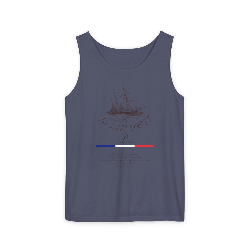 Unisex White Last Drift Cotton Garment-Dyed Tank Top