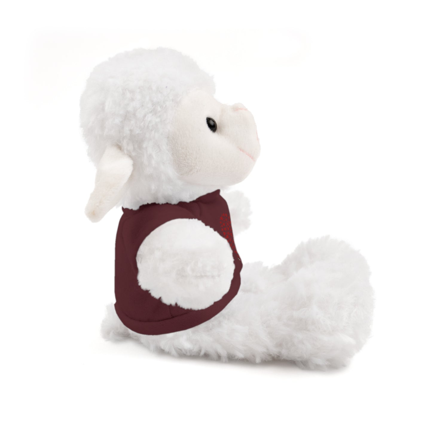 Personalized Stuffed Animal with Red Heart T-Shirt