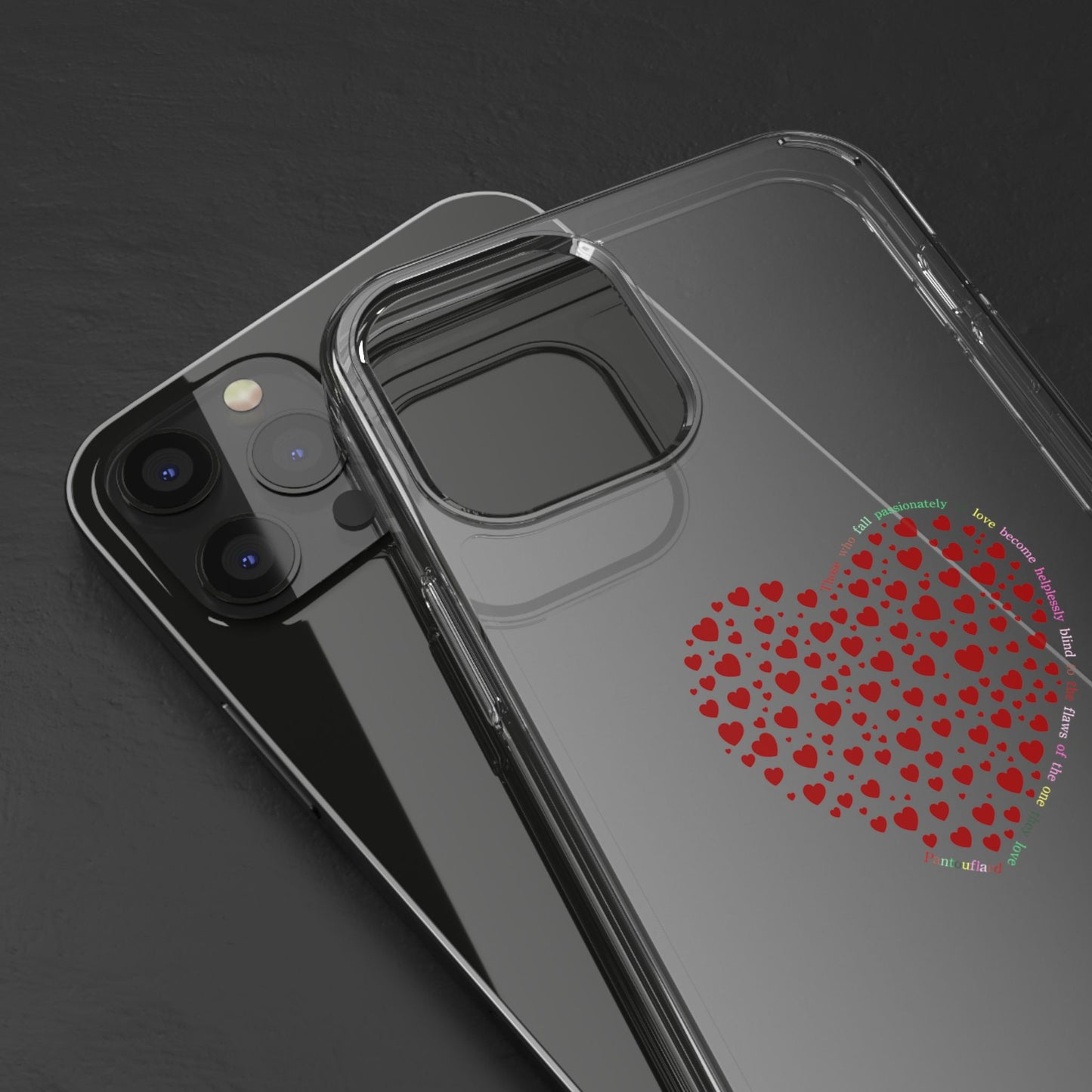 Red Heart Clear Phone Case