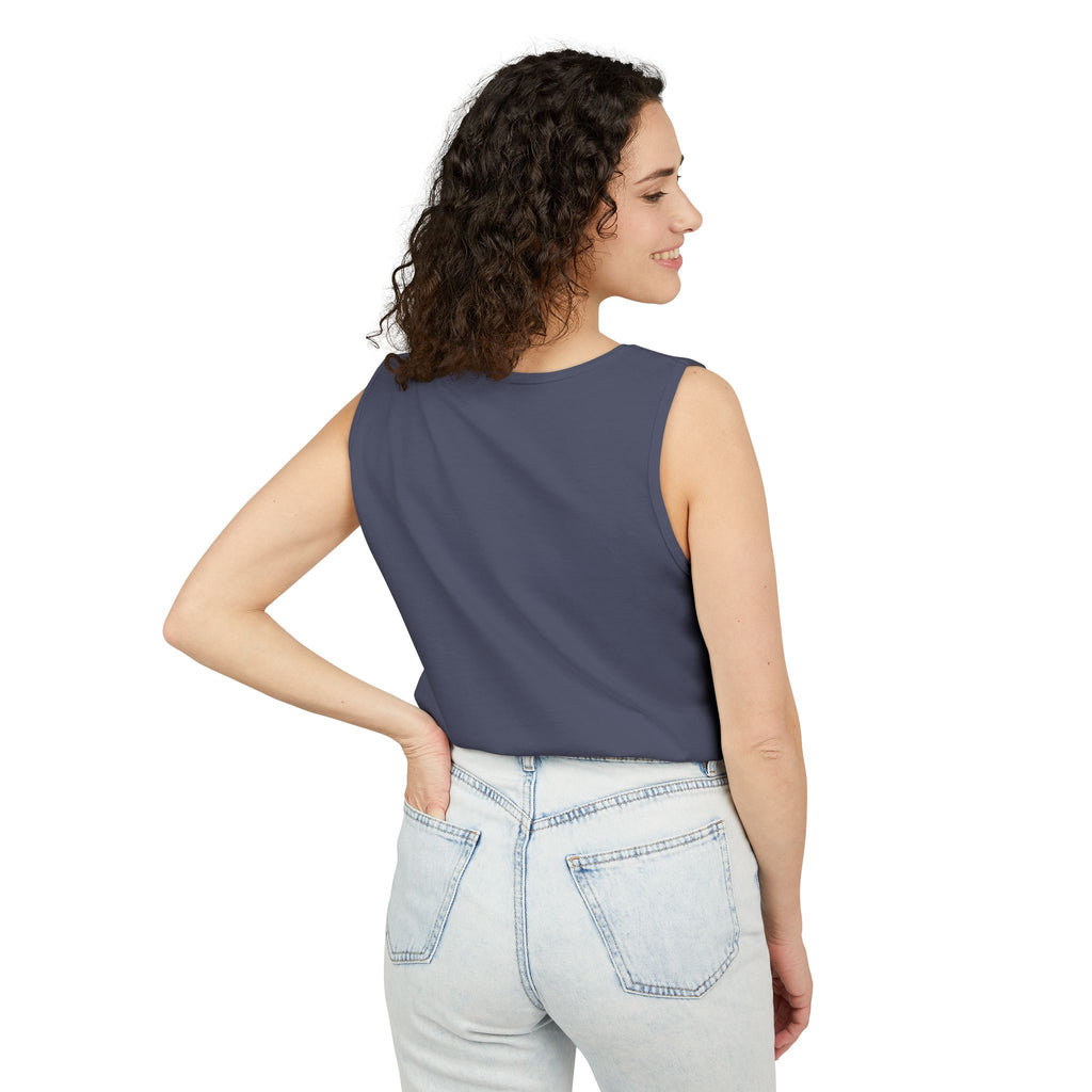 Unisex Brick Red Pantouflard Carriage Cotton Garment-Dyed Tank Top