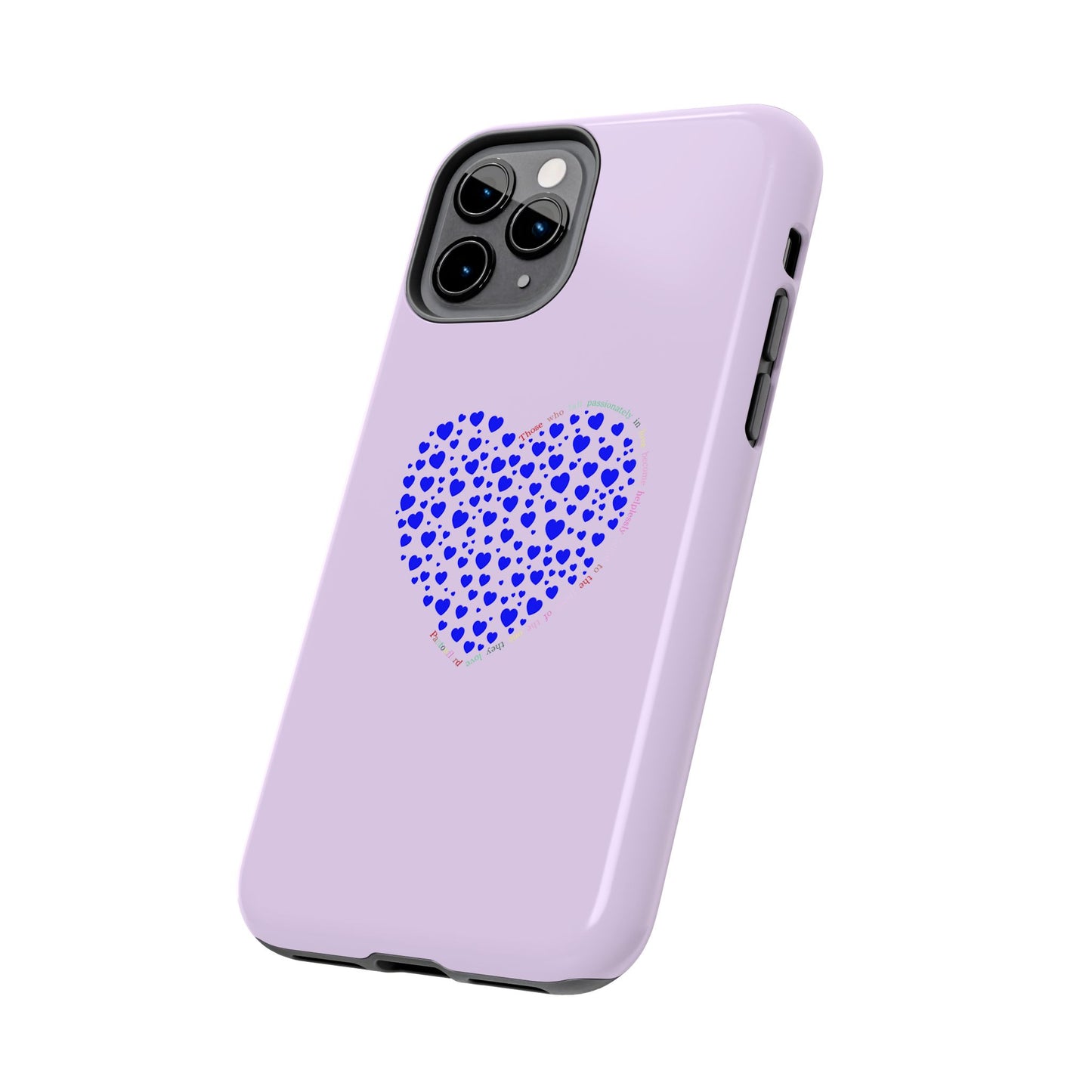 Blue Heart Design Tough iPhone Cases