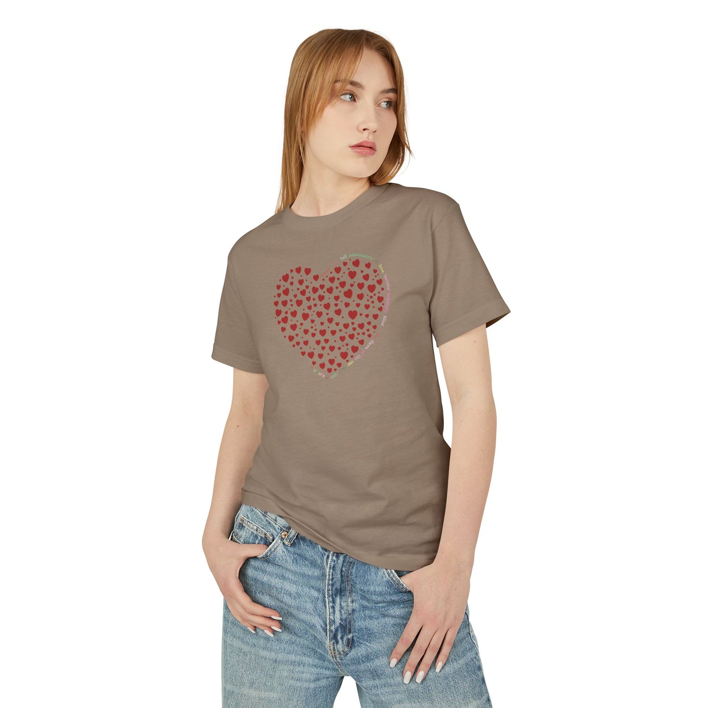 Camiseta de algodón pesada unisex Red Heart
