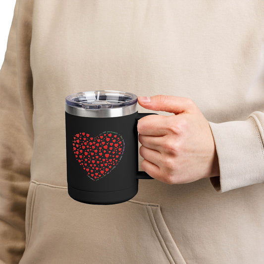 Red Heart Coffee Mug Tumbler, Personalized Mug