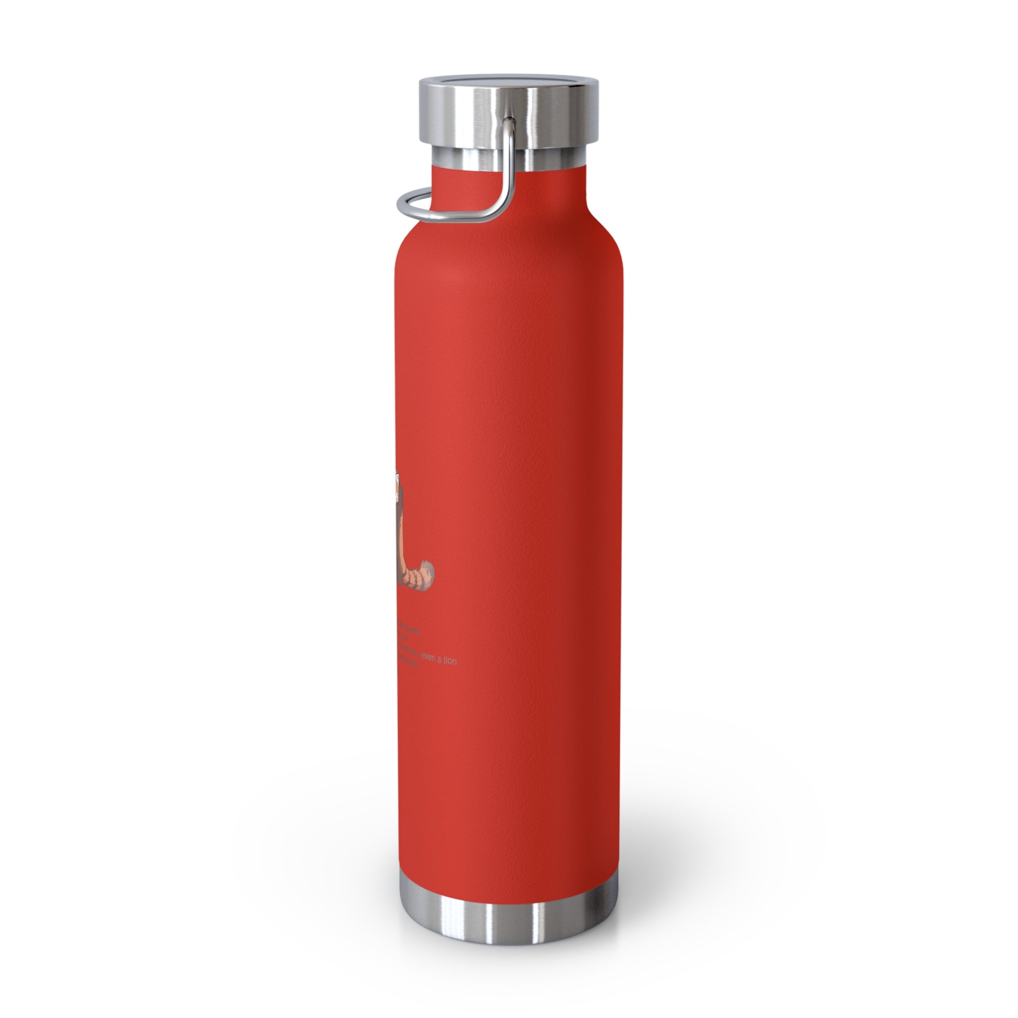 Cyan Blue Cute Standing Red Pandas Quote 22oz Copper Vacuum Insulated Bottle