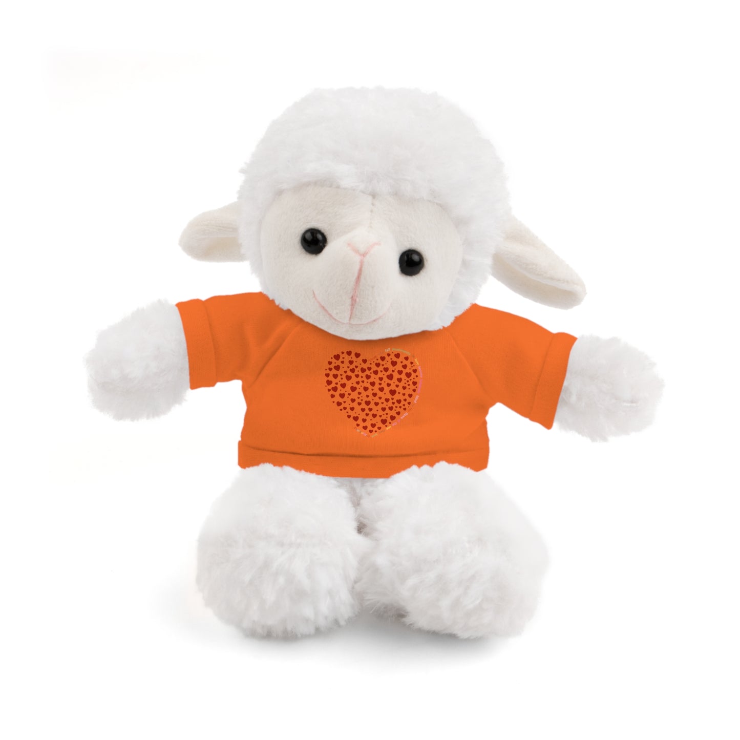 Personalized Stuffed Animal with Red Heart T-Shirt