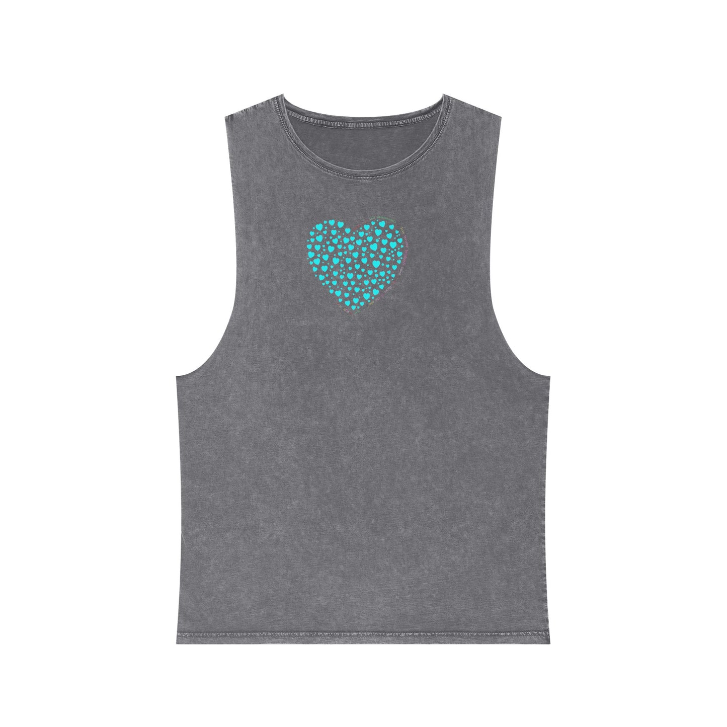 Unisex Casual Tank Top (Mint Heart)