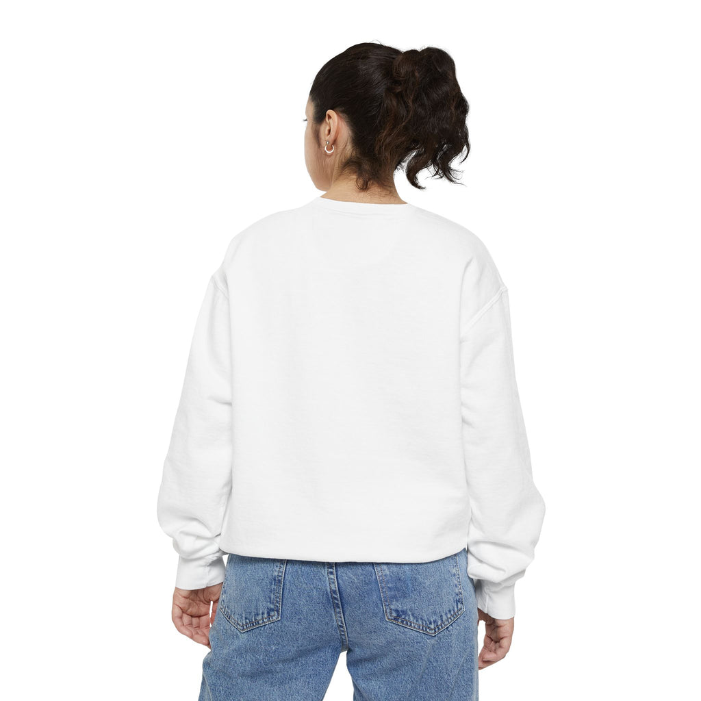 Unisex White Pantouflard Carriage Cotton Blend Sweatshirt