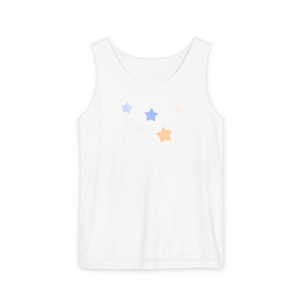 Men's & Women's Cassiopeia Constellation Graphic Garment-Dyed Tank Top - W-Shape Sleeveless Shirt