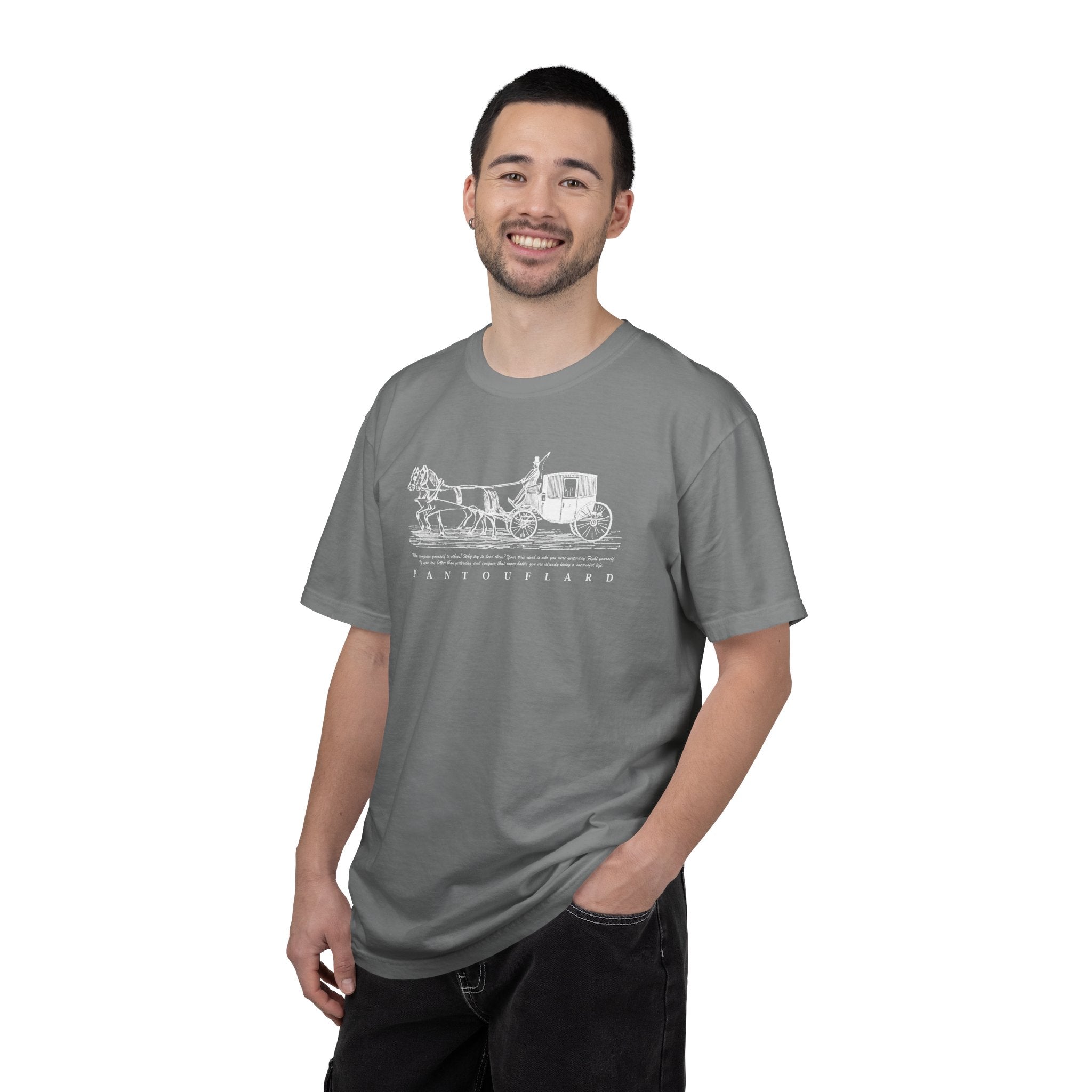 Unisex Burnt Orange Hanes Vintage Carriage Graphic 100% Cotton T-Shirt