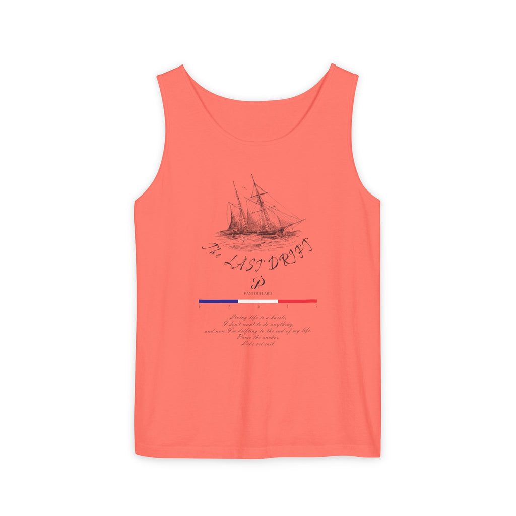 Unisex White Last Drift Cotton Garment-Dyed Tank Top