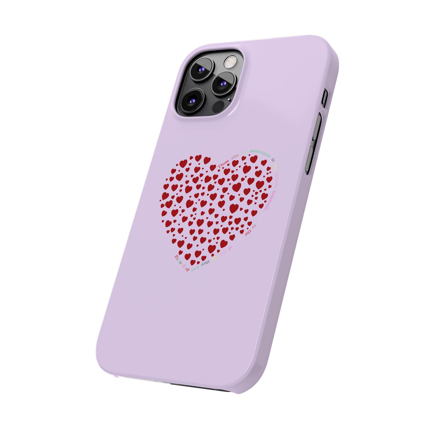 Funda delgada Red Heart para iPhone
