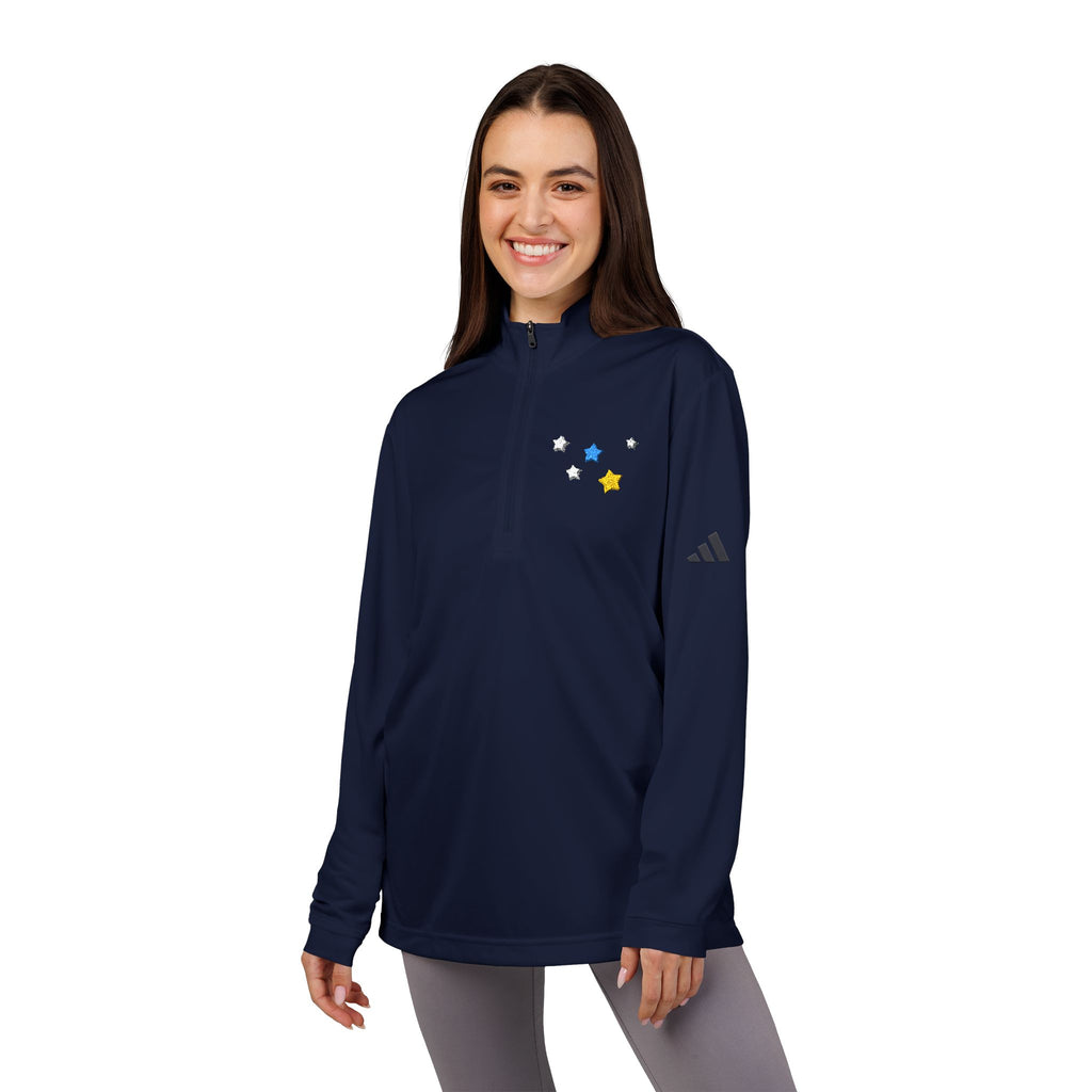 Adidas Cassiopeia Constellation Embroidered Quarter-Zip - W-Shape Performance Pullover