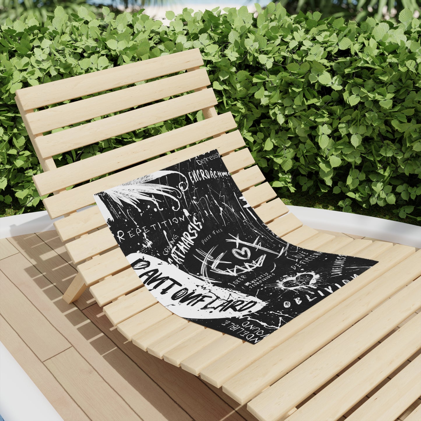 Trendy Artistic Beach Towels, Graffiti Towel, Unique Pool Accessory, Gift for Beach Lovers, Summer Essentials