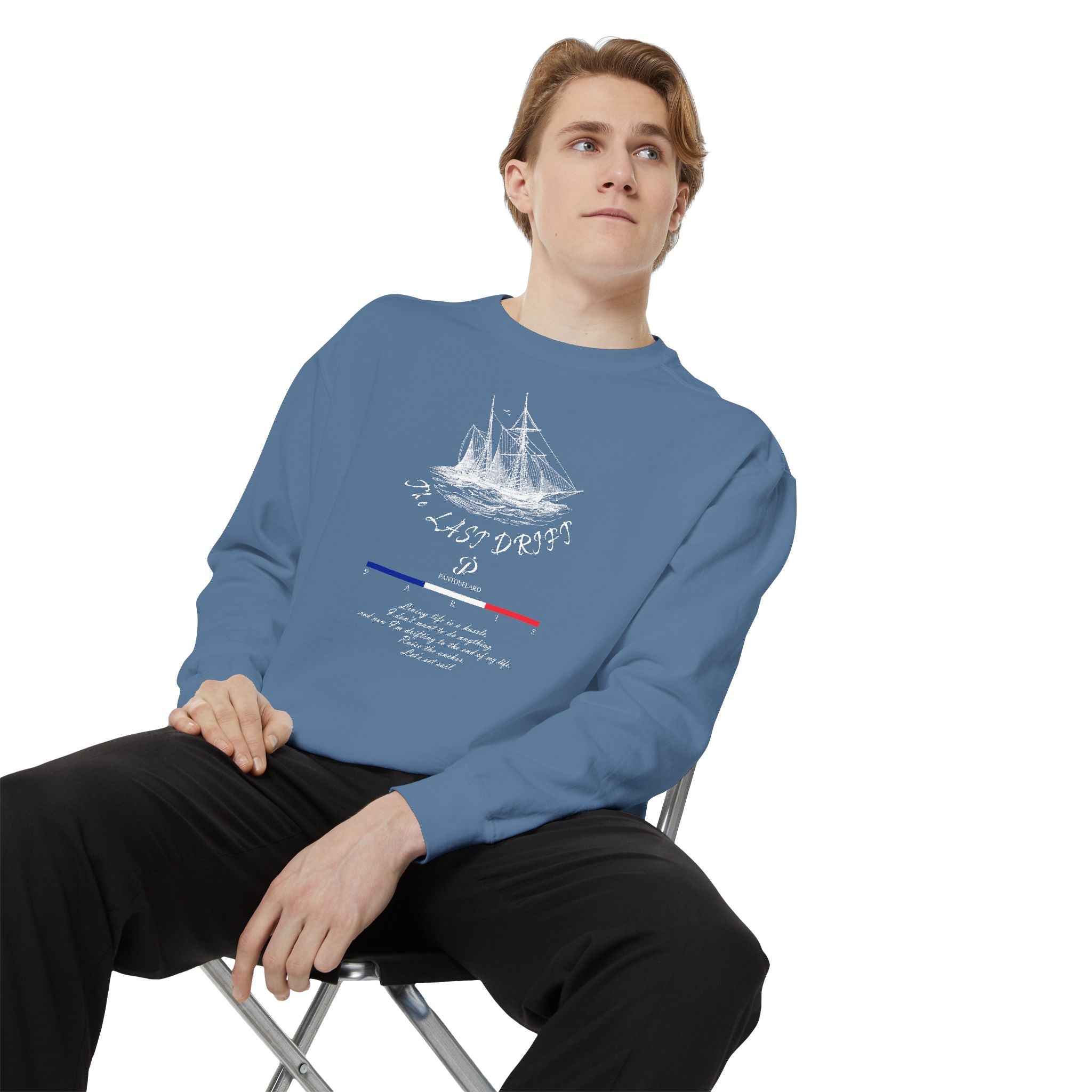 Unisex Navy Last Drift Cotton Blend Sweatshirt