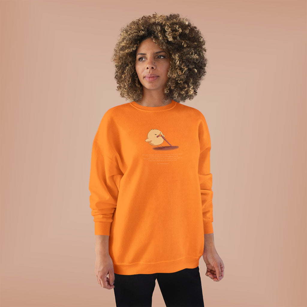 Funny Early Bird Parody Sweatshirt | "The Late Bird Gets The Feast" Sarcastic Quote | Hanes Soft Eco-Fleece Pullover (S-3XL)