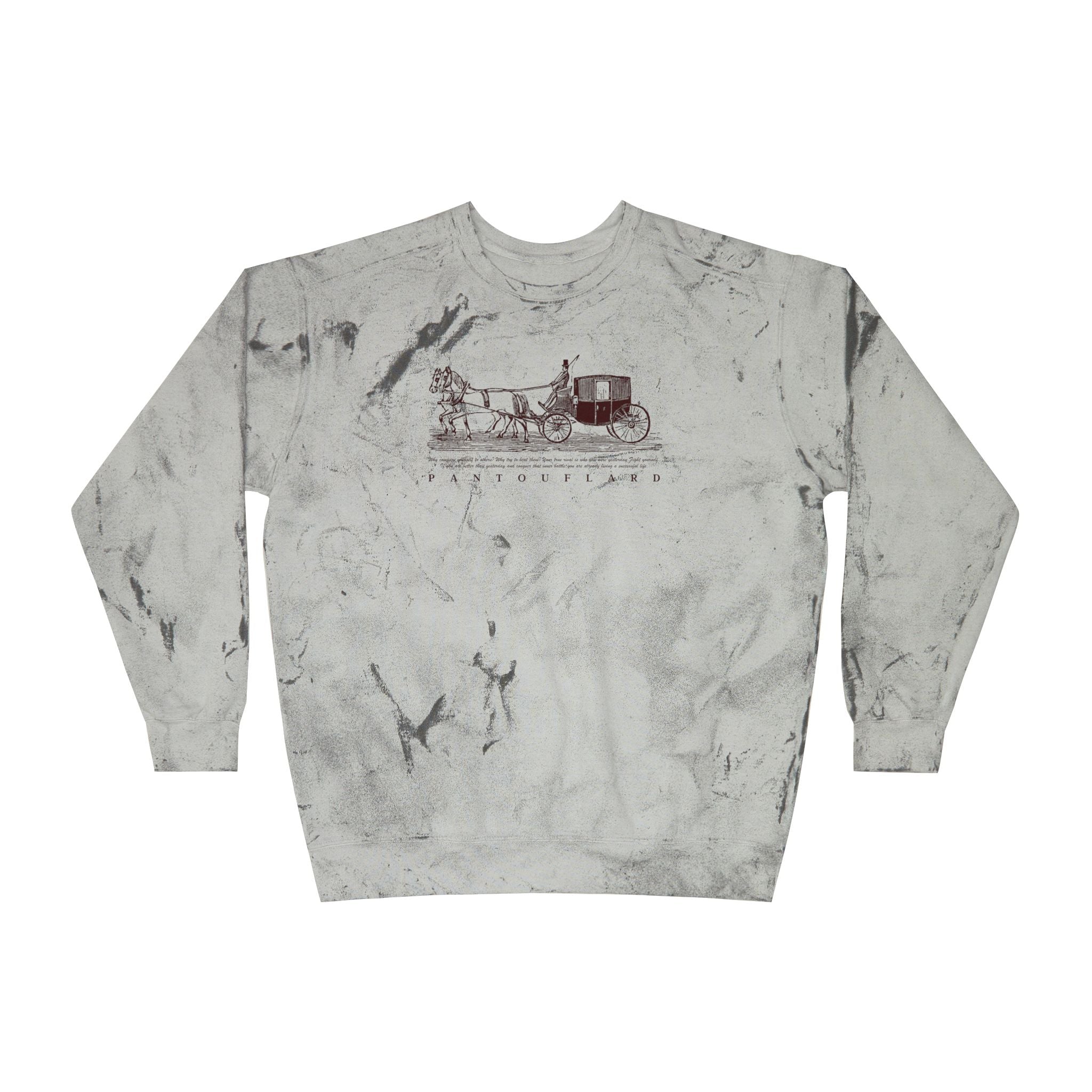 Old Money Equestrian Mineral Wash Crewneck - The Timeless Carriage II (Comfort Colors Color Blast)
