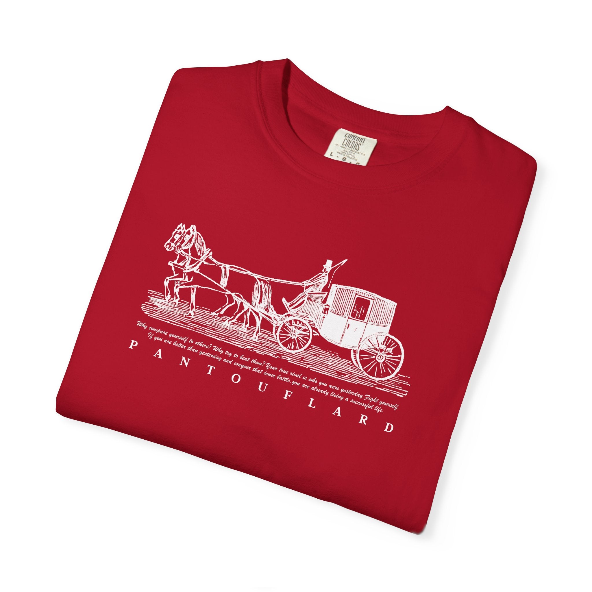 Unisex Burnt Orange Hanes Vintage Carriage Graphic 100% Cotton T-Shirt