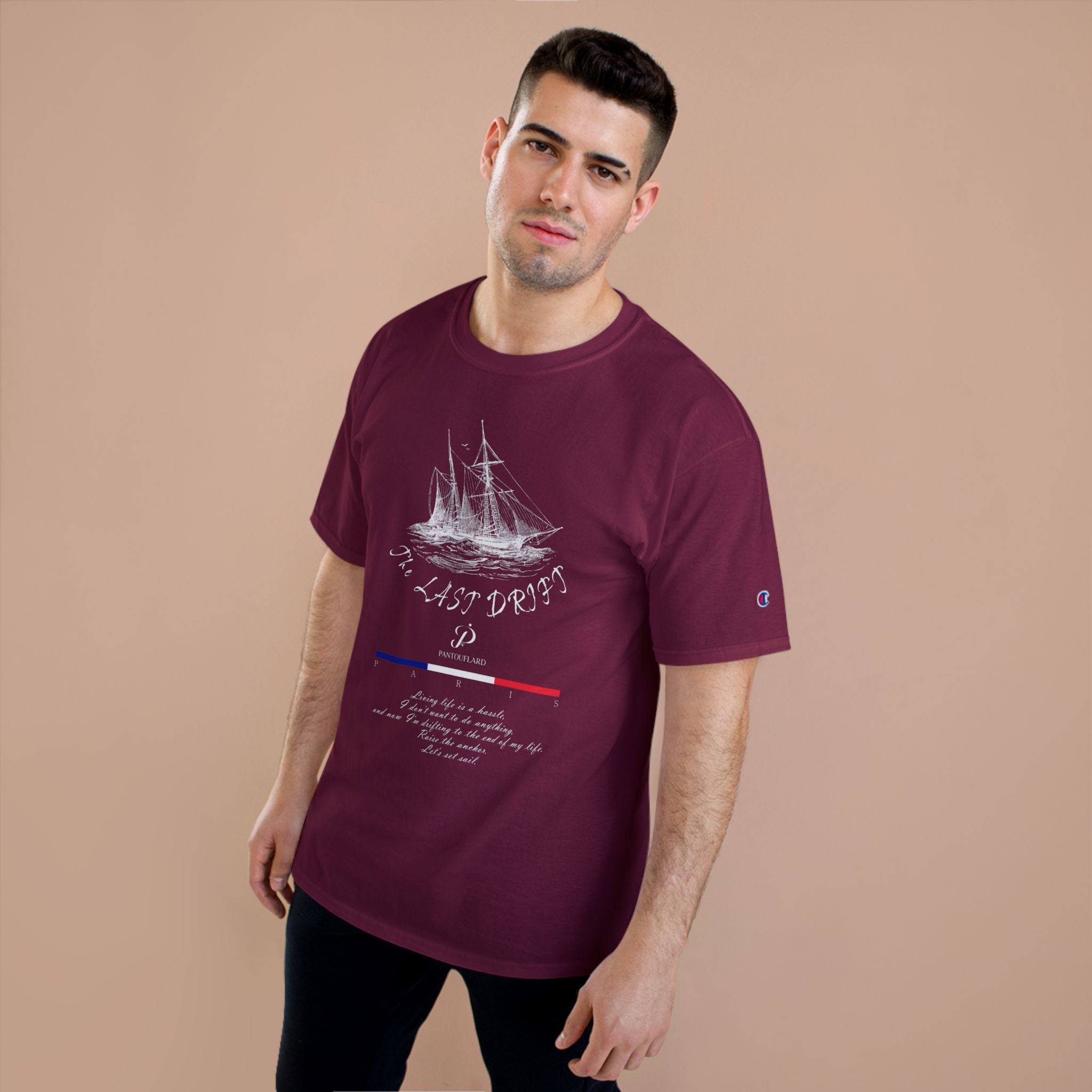 Champion Unisex Black Last Drift Cotton T-Shirt
