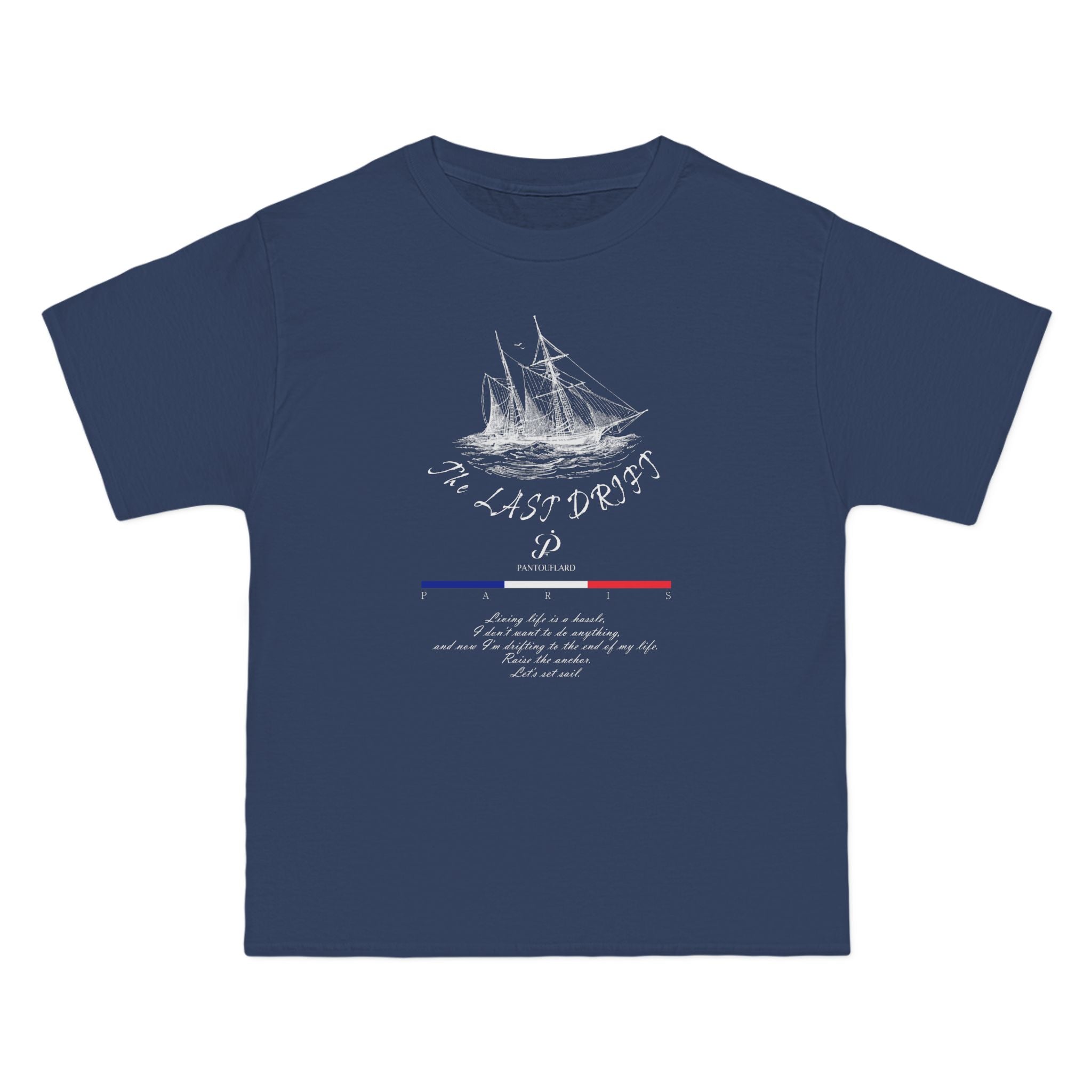 Unisex Black Hanes Vintage Ship Graphic 100% Cotton T-Shirt