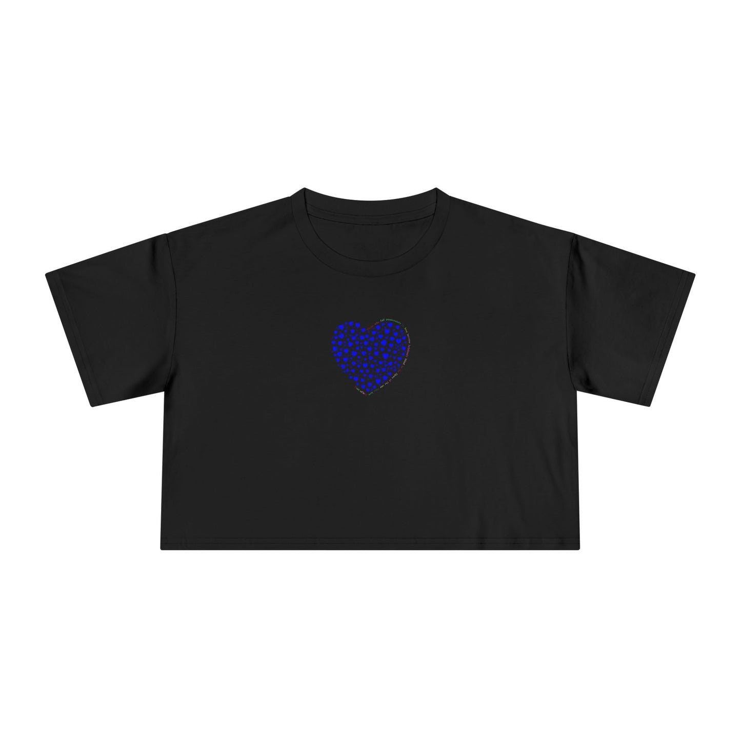 Basic Crop T-Shirt (Blue Heart)