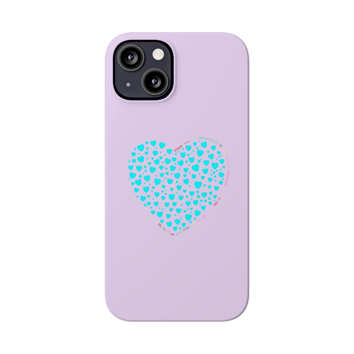 Funda delgada Mint Heart para iPhone