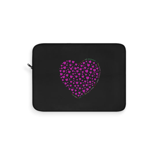 Pink Heart Design Laptop Protector