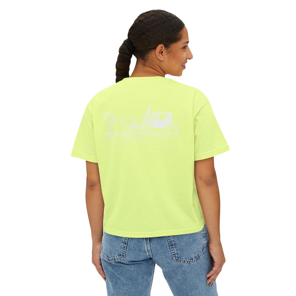 Old Money Equestrian Boxy Tee - The Timeless Carriage II (Comfort Colors 3023CL Back Print)
