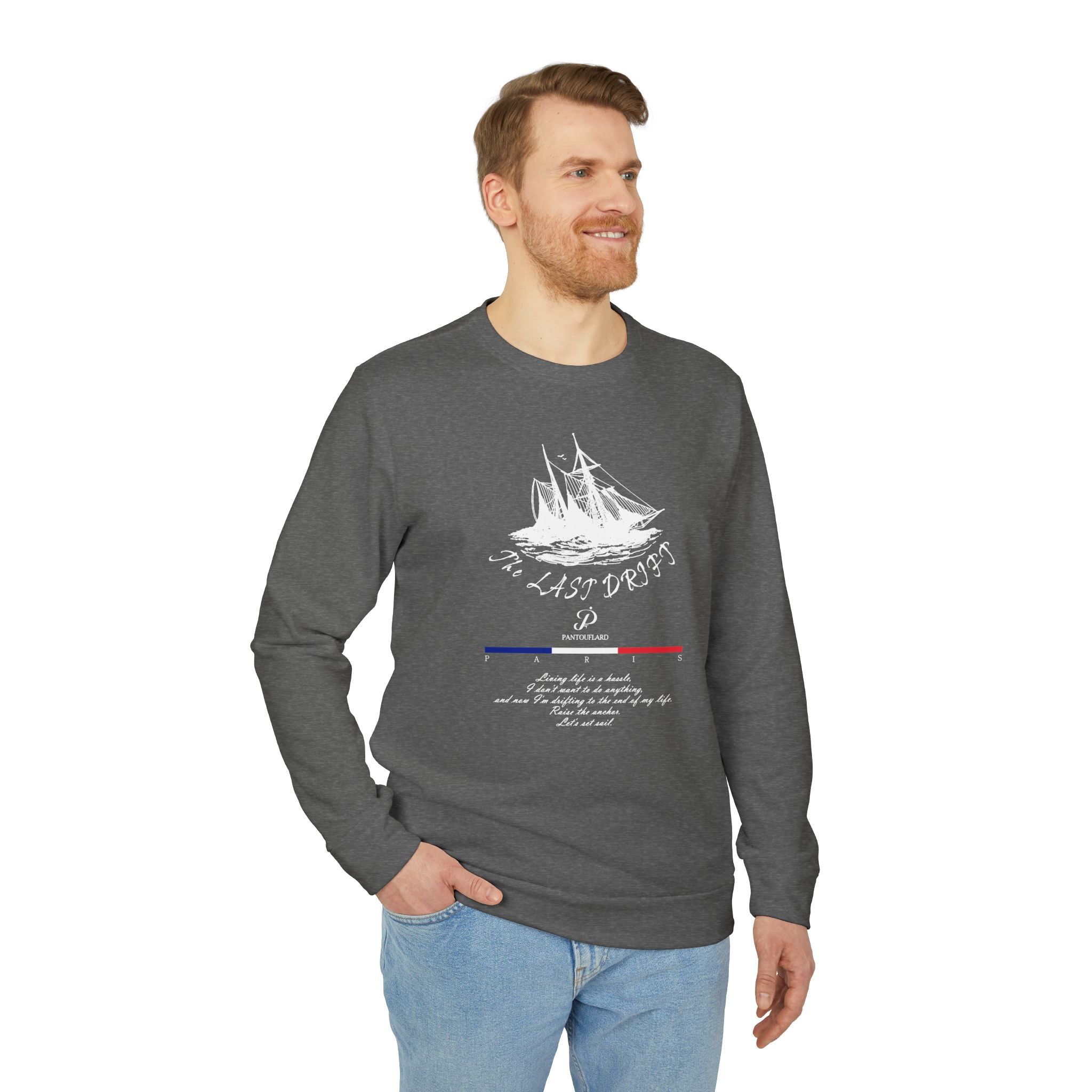 Sudadera unisex Adidas® de forro polar con cuello redondo