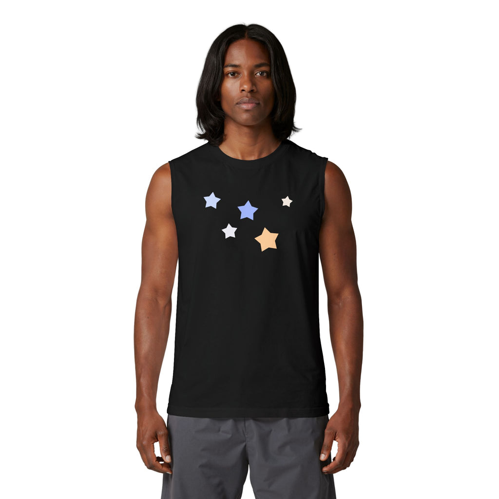 Men's & Women's Cassiopeia Constellation Graphic Jersey Muscle Tank - W-Shape Sleeveless Shirt