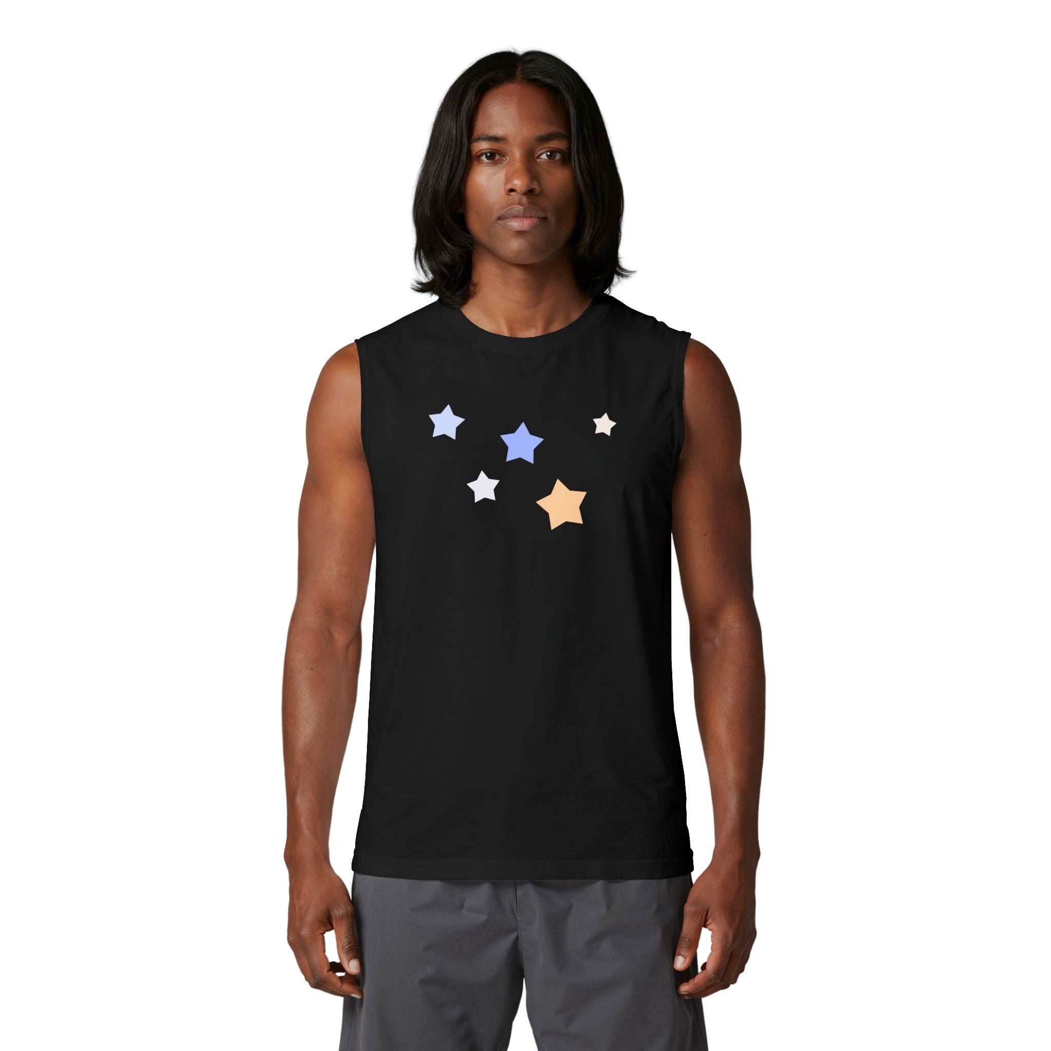 Men's & Women's Cassiopeia Constellation Graphic Jersey Muscle Tank - W-Shape Sleeveless Shirt