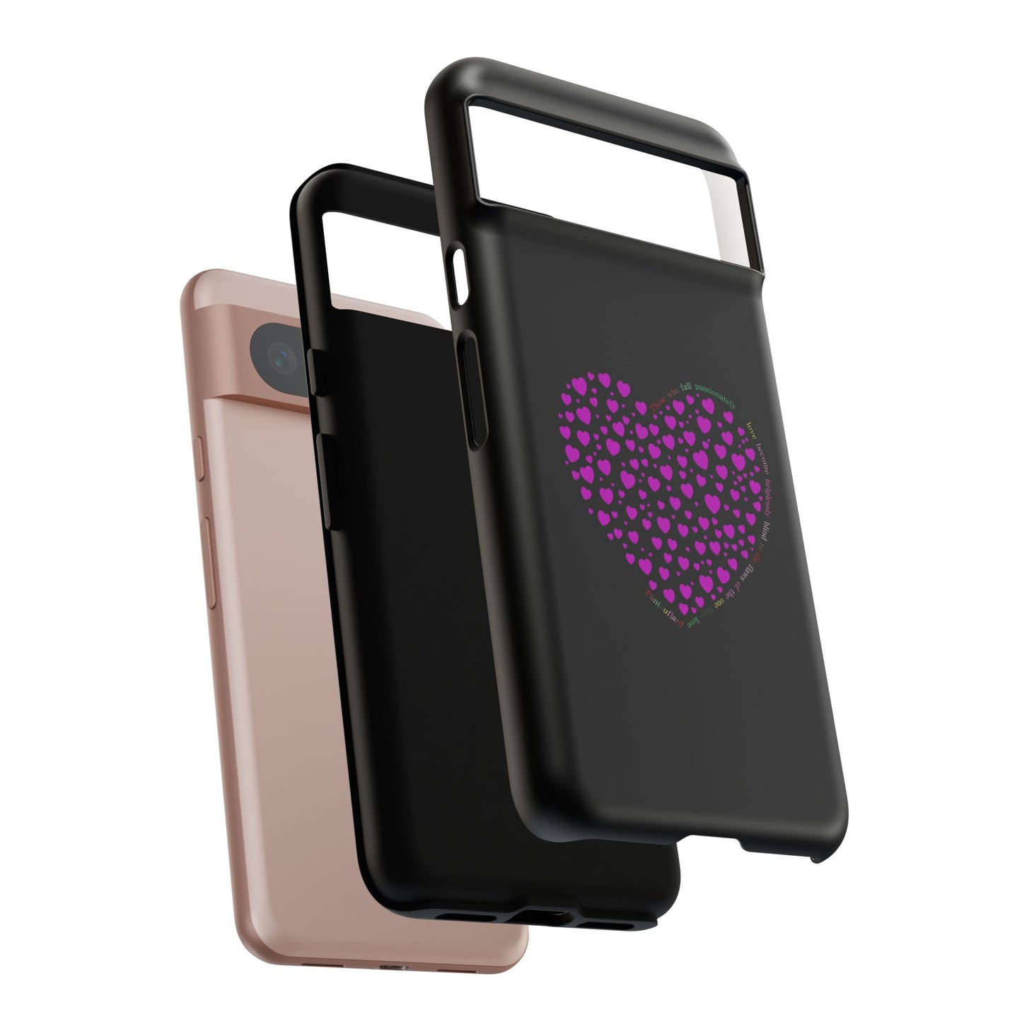 Fundas de corazón rosa para teléfonos iPhone, Galaxy, Google Pixel (54 tipos)
