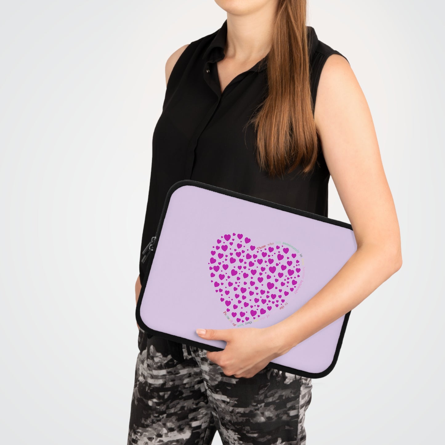 Pink Heart Laptop Sleeve
