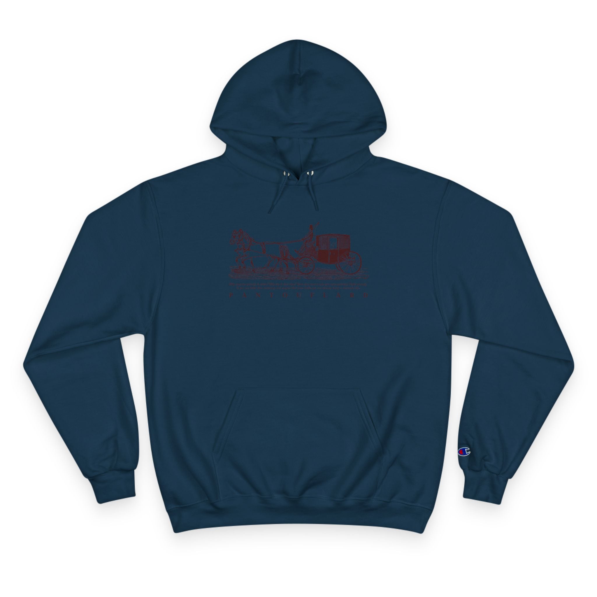 Old Money Equestrian Heritage Hoodie - The Timeless Carriage I (Champion Authentic Eco-Fleece)