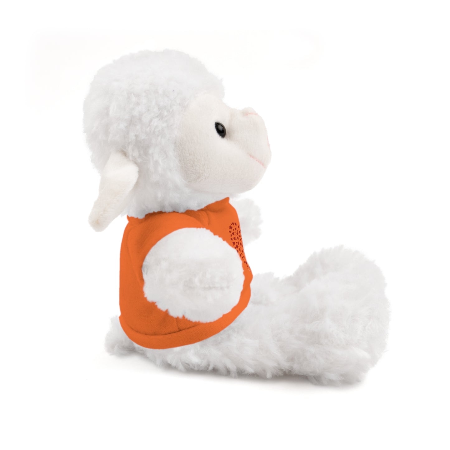 Personalized Stuffed Animal with Red Heart T-Shirt