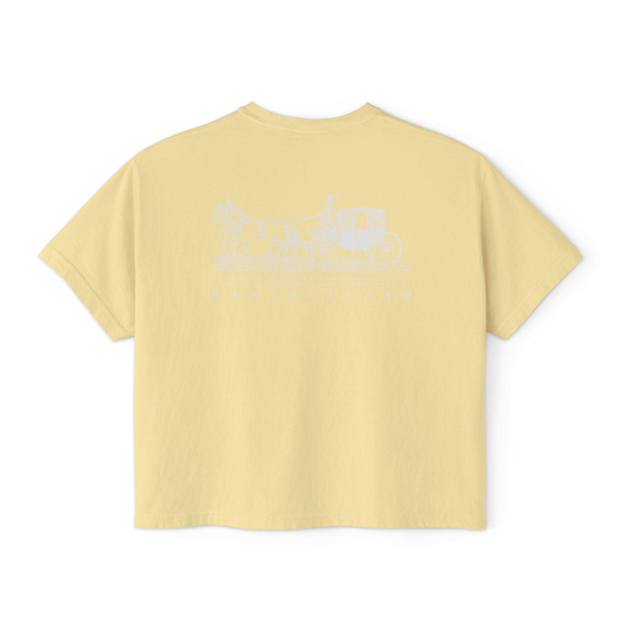 Old Money Equestrian Boxy Tee - The Timeless Carriage II (Comfort Colors 3023CL Back Print)