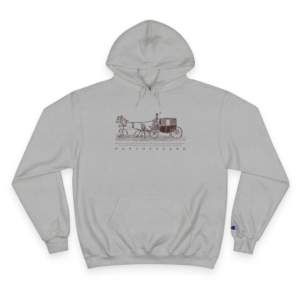 Old Money Equestrian Heritage Hoodie - The Timeless Carriage I (Champion Authentic Eco-Fleece)