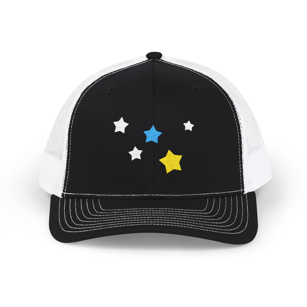 Unisex Cassiopeia Star Embroidered Cotton-Polyester Snapback Trucker Cap