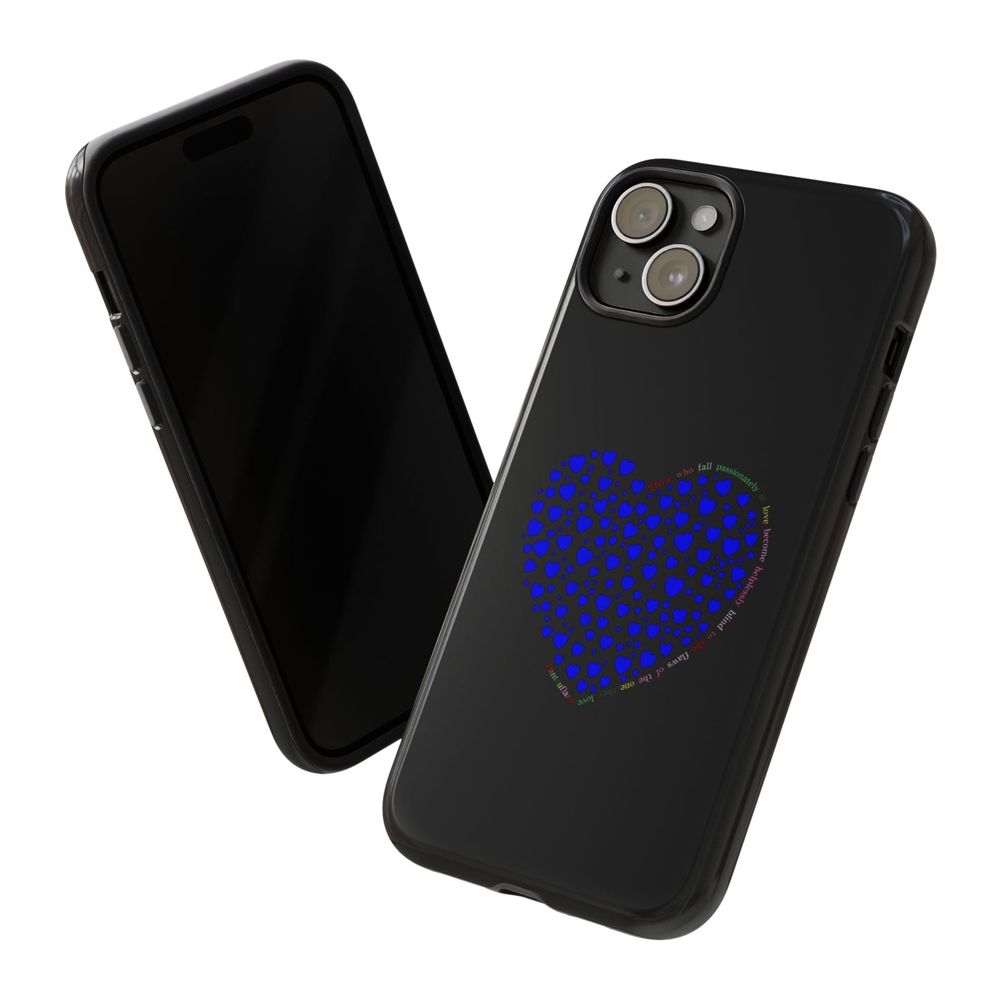 Fundas de corazón azul para teléfonos iPhone, Galaxy, Google Pixel (54 tipos)